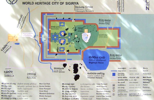 Sigiriya-tourist-map